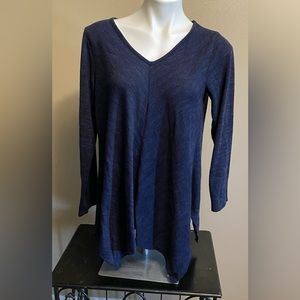 Navy blue blouse easy fit beautiful blouse soft touch size L